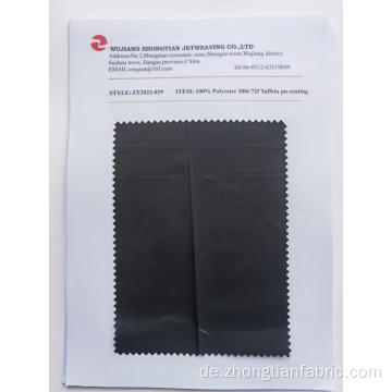 100% Polyester 300T 72F TAFFETA PU-Beschichtung